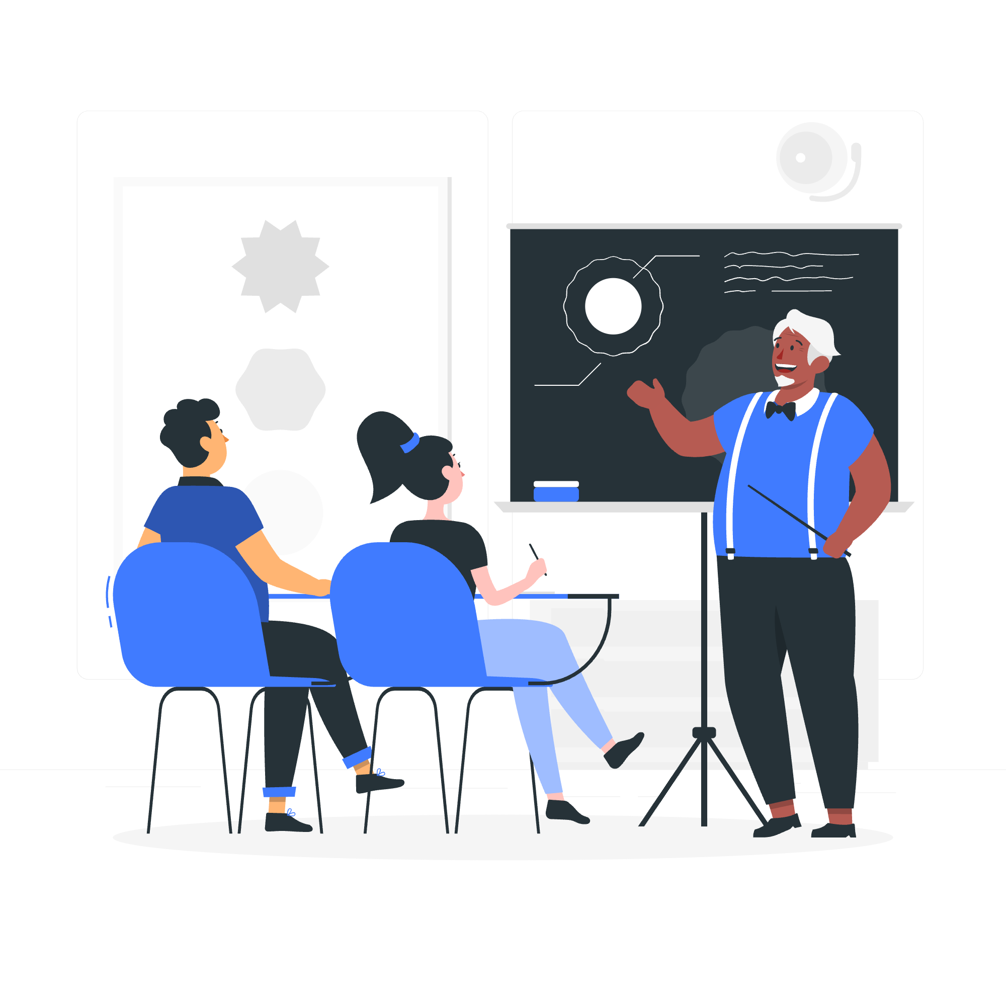 Illustration eines Videoeditors am Arbeitsplatz